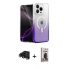 MARSİLYAN™- iPhone 15 Pro Max Kılıf Eksen Minimal Özel Seri - Siyah Bilvis Hayalet Cam Ekran Koruyucu + Raze Metal Kamera Lens - SH