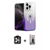 MARSİLYAN™- iPhone 15 Pro Max Kılıf Eksen Minimal Özel Seri - Siyah Bilvis Hayalet Cam Ekran Koruyucu + PVD Metal Kamera Lens - TU