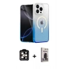 MARSİLYAN™- iPhone 15 Pro Max Kılıf Eksen Minimal Özel Seri - Siyah Bilvis Hayalet Cam Ekran Koruyucu + PVD Metal Kamera Lens - TU