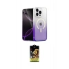 MARSİLYAN™- iPhone 15 Pro Max Kılıf Eksen Minimal Özel Seri - Siyah Buffer Cam Ekran Koruyucu
