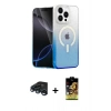 MARSİLYAN™- iPhone 15 Pro Max Kılıf Eksen Minimal Özel Seri - Siyah Buffer Cam Ekran Koruyucu + Raze Metal Kamera Lens - LT