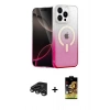 MARSİLYAN™- iPhone 15 Pro Max Kılıf Eksen Minimal Özel Seri - Siyah Buffer Cam Ekran Koruyucu + Raze Metal Kamera Lens - TMGI