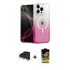 MARSİLYAN™- iPhone 15 Pro Max Kılıf Eksen Minimal Özel Seri - Siyah Buffer Cam Ekran Koruyucu + Raze Metal Kamera Lens - LT