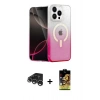 MARSİLYAN™- iPhone 15 Pro Max Kılıf Eksen Minimal Özel Seri - Siyah Buffer Cam Ekran Koruyucu + Raze Metal Kamera Lens - GS