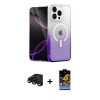 MARSİLYAN™- iPhone 15 Pro Max Kılıf Eksen Minimal Özel Seri - Siyah Buffer Hayalet Cam Ekran Koruyucu + Raze Metal Kamera Lens - SH