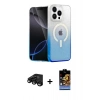 MARSİLYAN™- iPhone 15 Pro Max Kılıf Eksen Minimal Özel Seri - Siyah Buffer Hayalet Cam Ekran Koruyucu + Raze Metal Kamera Lens - SH