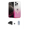 MARSİLYAN™- iPhone 15 Pro Max Kılıf Eksen Minimal Özel Seri - Siyah Joko Magic 5D Cam + Gümüş Raze Metal Kamera Lens