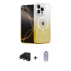 MARSİLYAN™- iPhone 15 Pro Max Kılıf Eksen Minimal Özel Seri - Siyah Joko Magic 5D Cam + Raze Metal Kamera Lens - SH