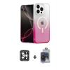 MARSİLYAN™- iPhone 15 Pro Max Kılıf Eksen Minimal Özel Seri - Siyah Vanessa Magic Cam + PVD Metal Kamera Lens - GI