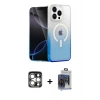 MARSİLYAN™- iPhone 15 Pro Max Kılıf Eksen Minimal Özel Seri - Siyah Vanessa Magic Cam + Gümüş PVD Metal Kamera Lens