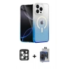 MARSİLYAN™- iPhone 15 Pro Max Kılıf Eksen Minimal Özel Seri - Siyah Vanessa Magic Cam + PVD Metal Kamera Lens - LT