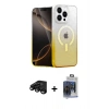 MARSİLYAN™- iPhone 15 Pro Max Kılıf Eksen Minimal Özel Seri - Siyah Vanessa Magic Cam + Raze Metal Kamera Lens - SH