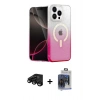 MARSİLYAN™- iPhone 15 Pro Max Kılıf Eksen Minimal Özel Seri - Siyah Vanessa Magic Cam + Raze Metal Kamera Lens - SH