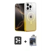 MARSİLYAN™- iPhone 15 Pro Max Kılıf Eksen Minimal Özel Seri - Siyah Vanessa Magic Cam + Siyah PVD Metal Kamera Lens