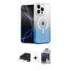 MARSİLYAN™- iPhone 15 Pro Max Kılıf Eksen Minimal Özel Seri - Siyah Vanessa Magic Cam + Titanyum Gri Raze Metal Kamera Lens