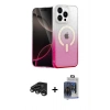 MARSİLYAN™- iPhone 15 Pro Max Kılıf Eksen Minimal Özel Seri - Siyah Vanessa Magic Cam + Titanyum Gri Raze Metal Kamera Lens