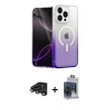 MARSİLYAN™- iPhone 15 Pro Max Kılıf Eksen Minimal Özel Seri - Siyah Vanessa Magic Cam + Titanyum Gri Raze Metal Kamera Lens