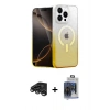 MARSİLYAN™- iPhone 15 Pro Max Kılıf Eksen Minimal Özel Seri - Siyah Vanessa Magic Cam + Titanyum Gri Raze Metal Kamera Lens