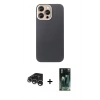 MARSİLYAN™- iPhone 15 Pro Max Kılıf Eksen Prime - Şeffaf 360 Full Body Arka Koruyucu + Raze Metal Kamera Lens - GS