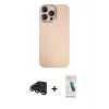 MARSİLYAN™- iPhone 15 Pro Max Kılıf Eksen Prime - Şeffaf Pasifik Cam Ekran Koruyucu + Raze Metal Kamera Lens - TMGI