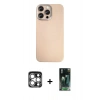 MARSİLYAN™- iPhone 15 Pro Max Kılıf Eksen Prime - Siyah 360 Mat Full Body Arka Koruyucu + PVD Metal Kamera Lens - GS