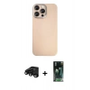 MARSİLYAN™- iPhone 15 Pro Max Kılıf Eksen Prime - Siyah 360 Mat Full Body Arka Koruyucu + Raze Metal Kamera Lens - SH