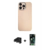 MARSİLYAN™- iPhone 15 Pro Max Kılıf Eksen Prime - Siyah 360 Mat Full Body Arka Koruyucu + Raze Metal Kamera Lens - TMGI
