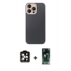 MARSİLYAN™- iPhone 15 Pro Max Kılıf Eksen Prime - Siyah 360 Mat Full Body Arka Koruyucu + PVD Metal Kamera Lens - TU