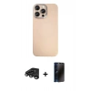 MARSİLYAN™- iPhone 15 Pro Max Kılıf Eksen Prime - Siyah 3D Antistatik Hayalet Cam Ekran Koruyucu + Raze Metal Kamera Lens - TMGI