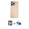 MARSİLYAN™- iPhone 15 Pro Max Kılıf Eksen Prime - Siyah 3D Antistatik Seramik Nano Ekran Koruyucu + PVD Metal Kamera Lens - GS
