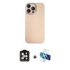 MARSİLYAN™- iPhone 15 Pro Max Kılıf Eksen Prime - Siyah 3D Antistatik Seramik Nano Ekran Koruyucu + PVD Metal Kamera Lens - TU