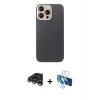 MARSİLYAN™- iPhone 15 Pro Max Kılıf Eksen Prime - Siyah 3D Antistatik Seramik Nano Ekran Koruyucu + Raze Metal Kamera Lens - GS