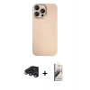 MARSİLYAN™- iPhone 15 Pro Max Kılıf Eksen Prime - Siyah Bilvis 3D Mat Cam Ekran Koruyucu + Raze Metal Kamera Lens - LT