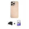 MARSİLYAN™- iPhone 15 Pro Max Kılıf Eksen Prime - Siyah Bilvis 5in1 5D Magic Hayalet Cam Ekran Koruyucu + Titanyum Gri Raze Metal Kamera Lens