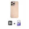 MARSİLYAN™- iPhone 15 Pro Max Kılıf Eksen Prime - Siyah Bilvis 5in1 5D Magic Hayalet Cam Ekran Koruyucu + Gri PVD Metal Kamera Lens