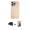 MARSİLYAN™- iPhone 15 Pro Max Kılıf Eksen Prime - Siyah Bilvis Hayalet Cam Ekran Koruyucu + Raze Metal Kamera Lens - LT