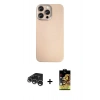 MARSİLYAN™- iPhone 15 Pro Max Kılıf Eksen Prime - Siyah Buffer Cam Ekran Koruyucu + Raze Metal Kamera Lens - GS