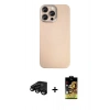 MARSİLYAN™- iPhone 15 Pro Max Kılıf Eksen Prime - Siyah Buffer Cam Ekran Koruyucu + Raze Metal Kamera Lens - SH
