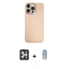 MARSİLYAN™- iPhone 15 Pro Max Kılıf Eksen Prime - Siyah Joko Magic 5D Cam + PVD Metal Kamera Lens - GI