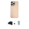 MARSİLYAN™- iPhone 15 Pro Max Kılıf Eksen Prime - Siyah Joko Magic 5D Cam + Siyah Raze Metal Kamera Lens