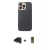 MARSİLYAN™- iPhone 15 Pro Max Kılıf Eksen Prime - Siyah Joko Magic 5D Hayalet Cam + Raze Metal Kamera Lens - TMGI
