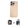 MARSİLYAN™- iPhone 15 Pro Max Kılıf Eksen Prime - Siyah Vanessa Magic Cam + PVD Metal Kamera Lens - TU