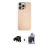 MARSİLYAN™- iPhone 15 Pro Max Kılıf Eksen Prime - Siyah Vanessa Magic Cam + Raze Metal Kamera Lens - SH