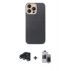MARSİLYAN™- iPhone 15 Pro Max Kılıf Eksen Prime - Siyah Vanessa Magic Hayalet Cam + Raze Metal Kamera Lens - LT