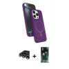 MARSİLYAN™- iPhone 15 Pro Max Kılıf İz Işık Koleksiyonu - Şeffaf 360 Full Body Arka Koruyucu + Raze Metal Kamera Lens - GS