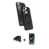 MARSİLYAN™- iPhone 15 Pro Max Kılıf İz Işık Koleksiyonu - Şeffaf 360 Full Body Arka Koruyucu + Raze Metal Kamera Lens - GS