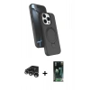 MARSİLYAN™- iPhone 15 Pro Max Kılıf İz Işık Koleksiyonu - Şeffaf 360 Full Body Arka Koruyucu + Raze Metal Kamera Lens - GS