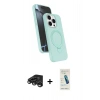 MARSİLYAN™- iPhone 15 Pro Max Kılıf İz Işık Koleksiyonu - Şeffaf Pasifik Cam Ekran Koruyucu + Raze Metal Kamera Lens - TMGI