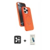 MARSİLYAN™- iPhone 15 Pro Max Kılıf İz Işık Koleksiyonu - Şeffaf Pasifik Cam Ekran Koruyucu + PVD Metal Kamera Lens - SH