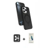 MARSİLYAN™- iPhone 15 Pro Max Kılıf İz Işık Koleksiyonu - Şeffaf Pasifik Cam Ekran Koruyucu + PVD Metal Kamera Lens - SH